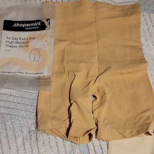 Shapermint Essentials High-Waisted Shaper Shorts - Tan